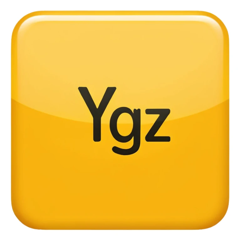 Square yellow color and teks "YGZ" sticker