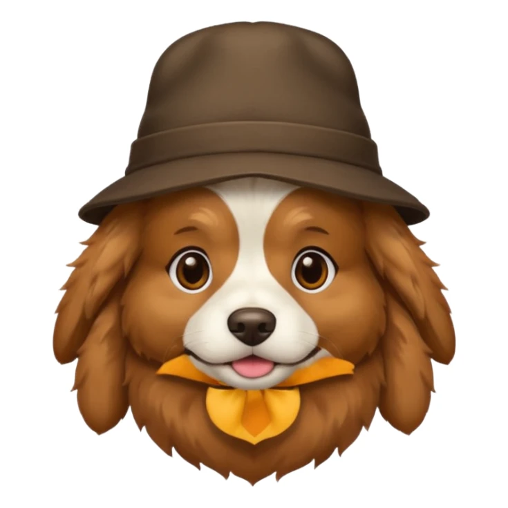 un chien avec un chapeau sticker