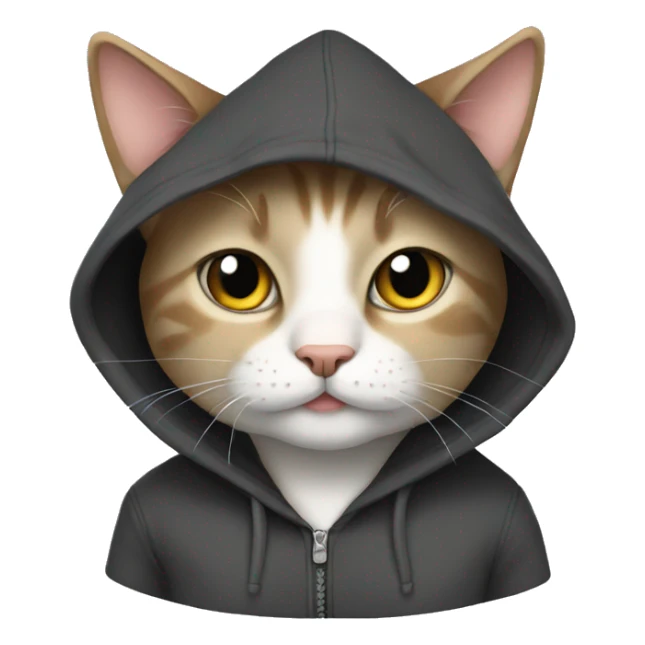 Cat with hoodie sticker