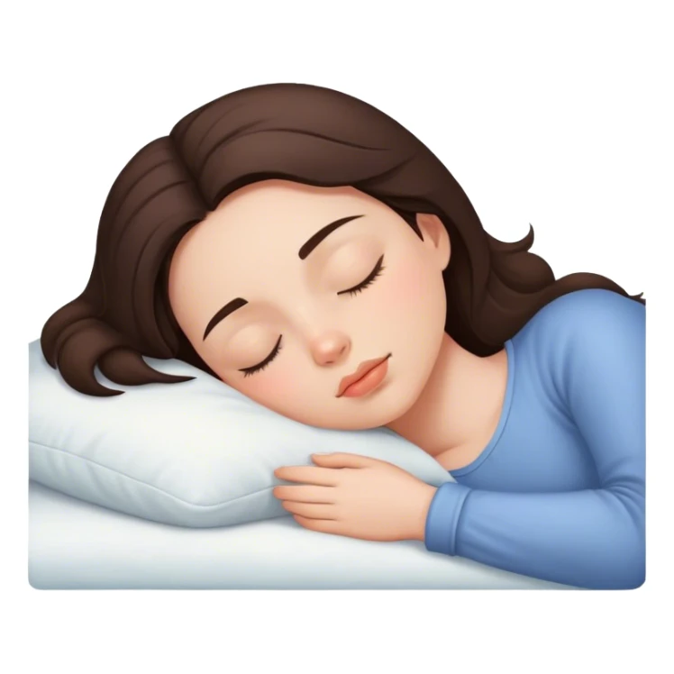 Brunette girl sleepin sticker