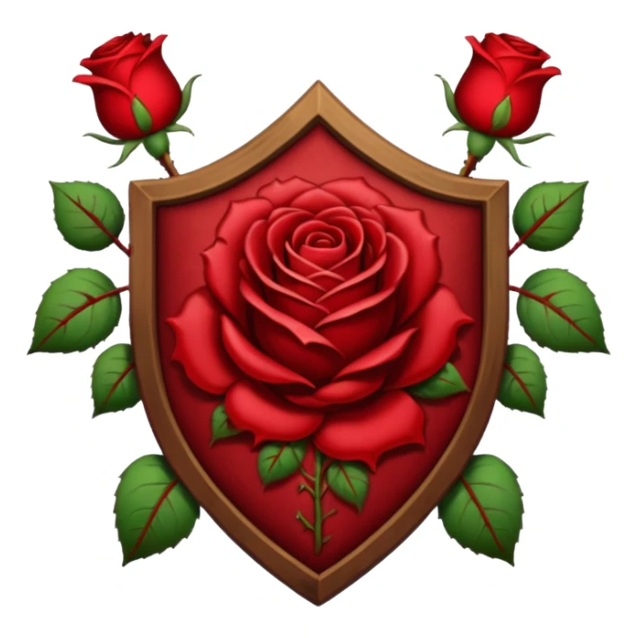 brasão sangrando medieval rosa de sangue vermelha sticker