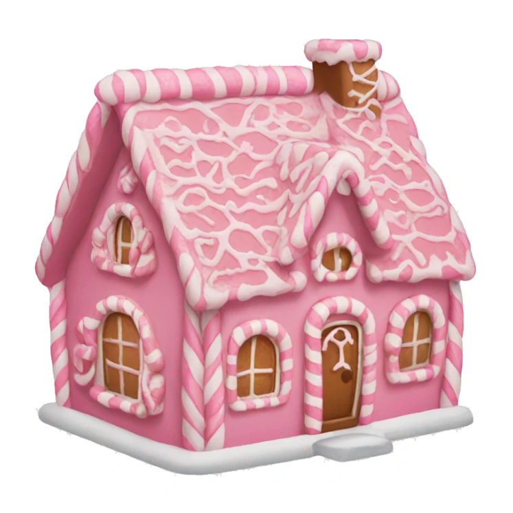 Pink gingerbread house sticker
