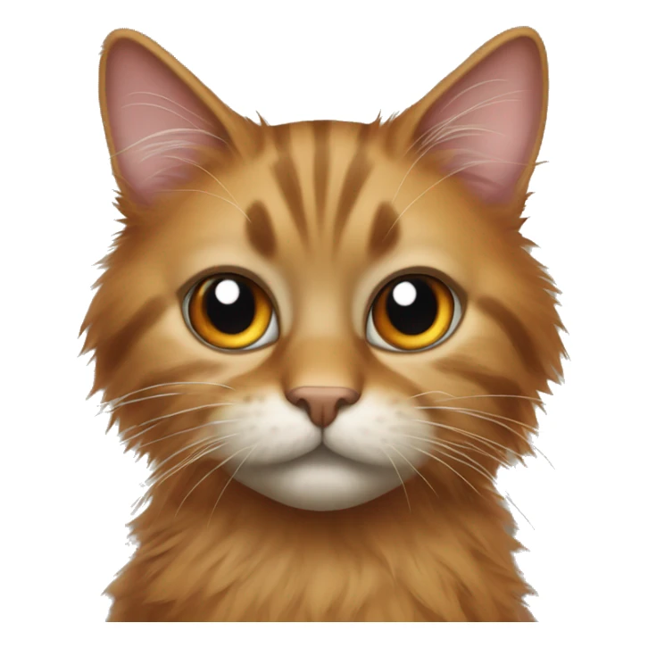 Dirty smelly rough fur cat orange sticker