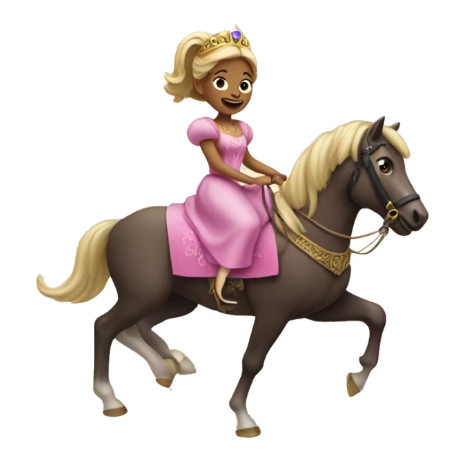 The princess is riding an ary sticker