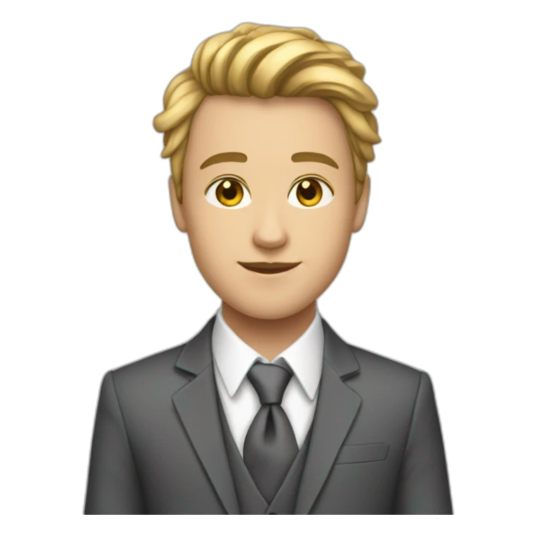 Un adolescent de 17 ans a la peau blanche  en costume cravate sticker