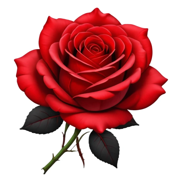  colorshifting red, black to red realistic detailed isolated rose 
 sticker