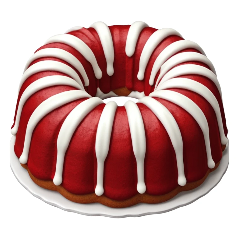 Bundt red velvet cake and white frosting  sticker