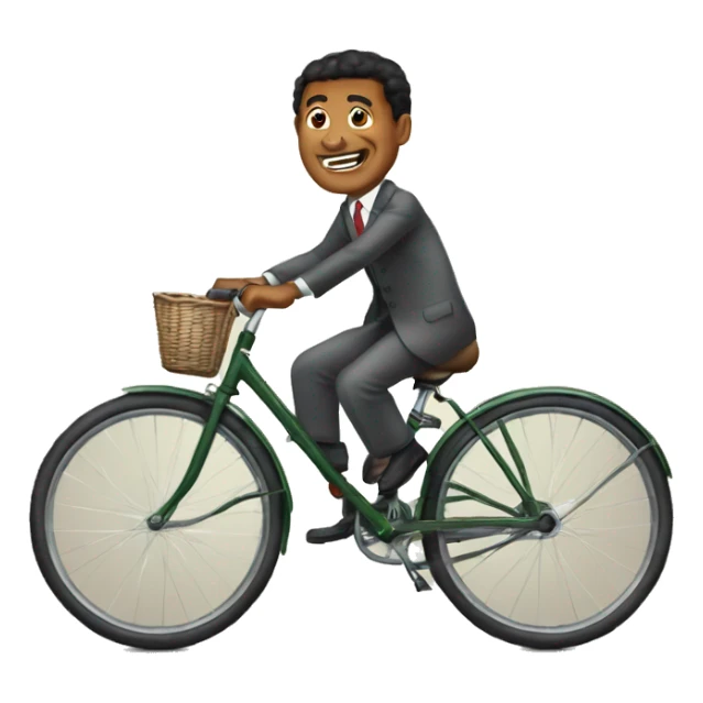 Président malagasy sur un vélo sticker