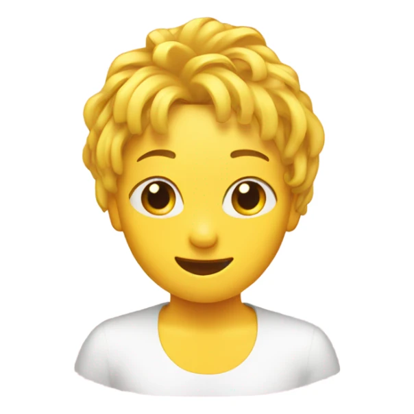yellow circle emoji washing hair sticker