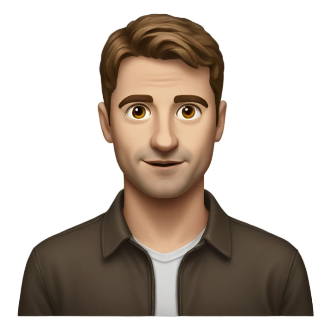 Paul mescal realistic portrait brown hair sticker