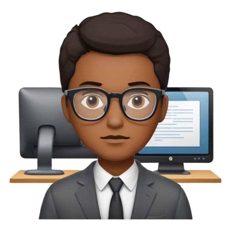 persona trabajando en una oficina sticker