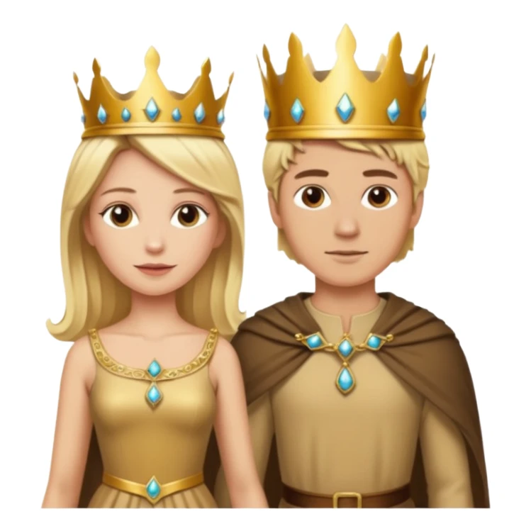 Blonde Queen and Male servant sticker