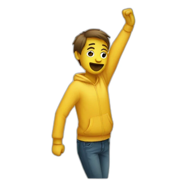 personne qui fait un dab sticker