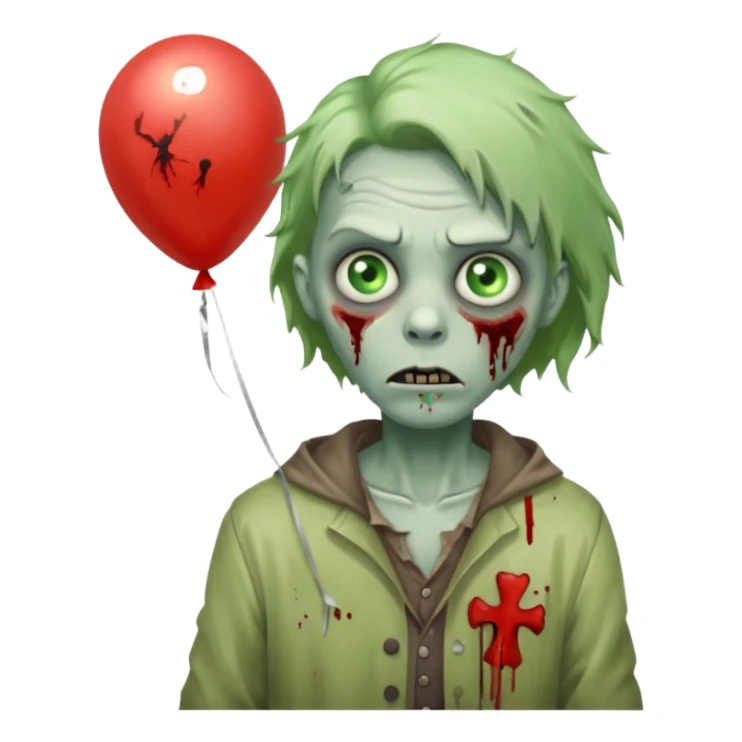 Street Balloon Seller zombie  sticker