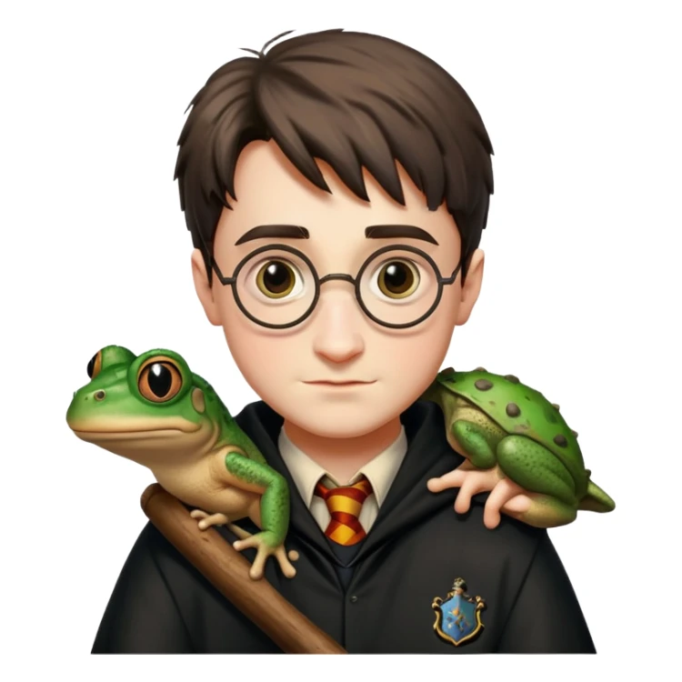 Crée-moi Harry Potter avec un crapeau sur l’épaule sticker
