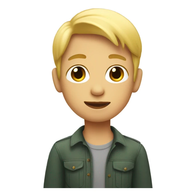 Human boy blonde hair on a duck sbody  sticker