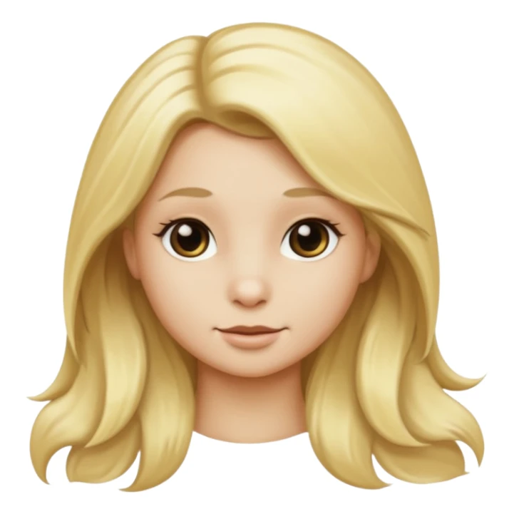 Girl seal with long blonde hair sticker