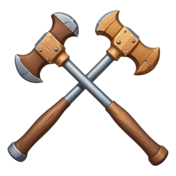 croisement de 2 marteaux différent` (en mode duel, qui des deux va gagner) sticker