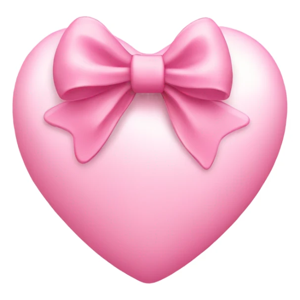 Light pink love heart with a bow around it  sticker