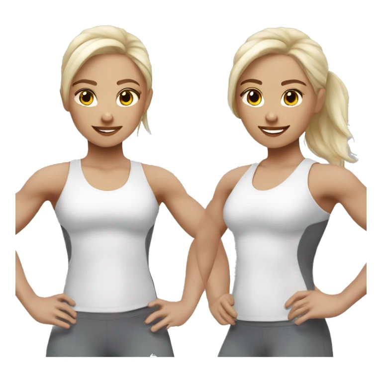 Fitness girl trainer white skin sticker