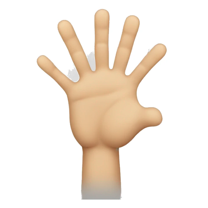 Emoji with hands in front of face - fingers locked together sticker