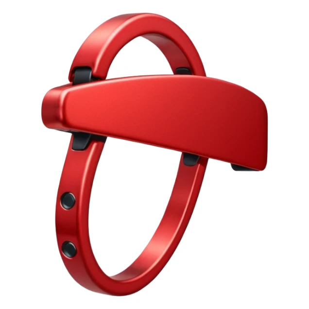 Red colour hairclip emoji sticker