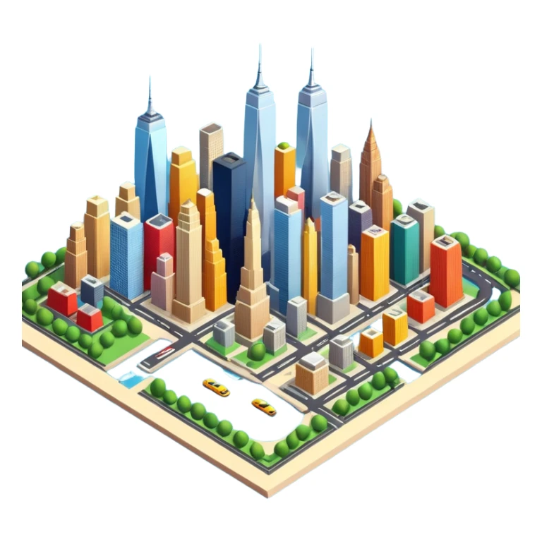 3d citymap of new york sticker