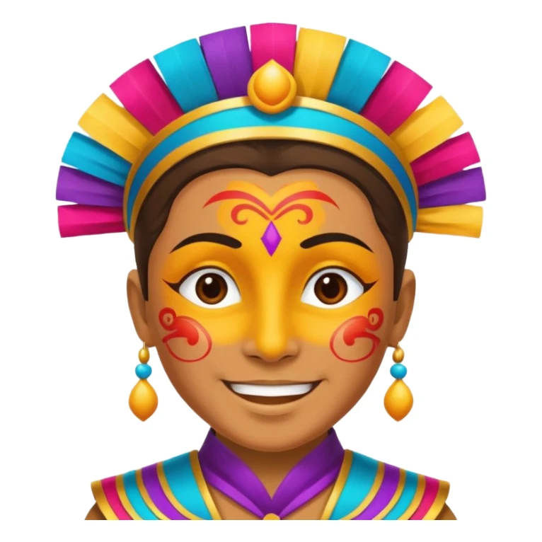 Uma pessoa zen  de carnaval fantasiado sticker