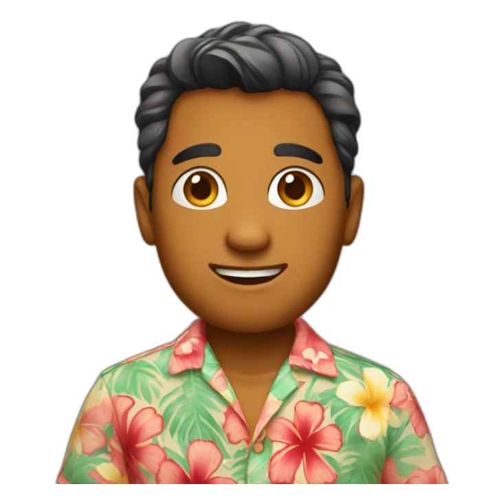 they wearing hawaiian shirt sticker