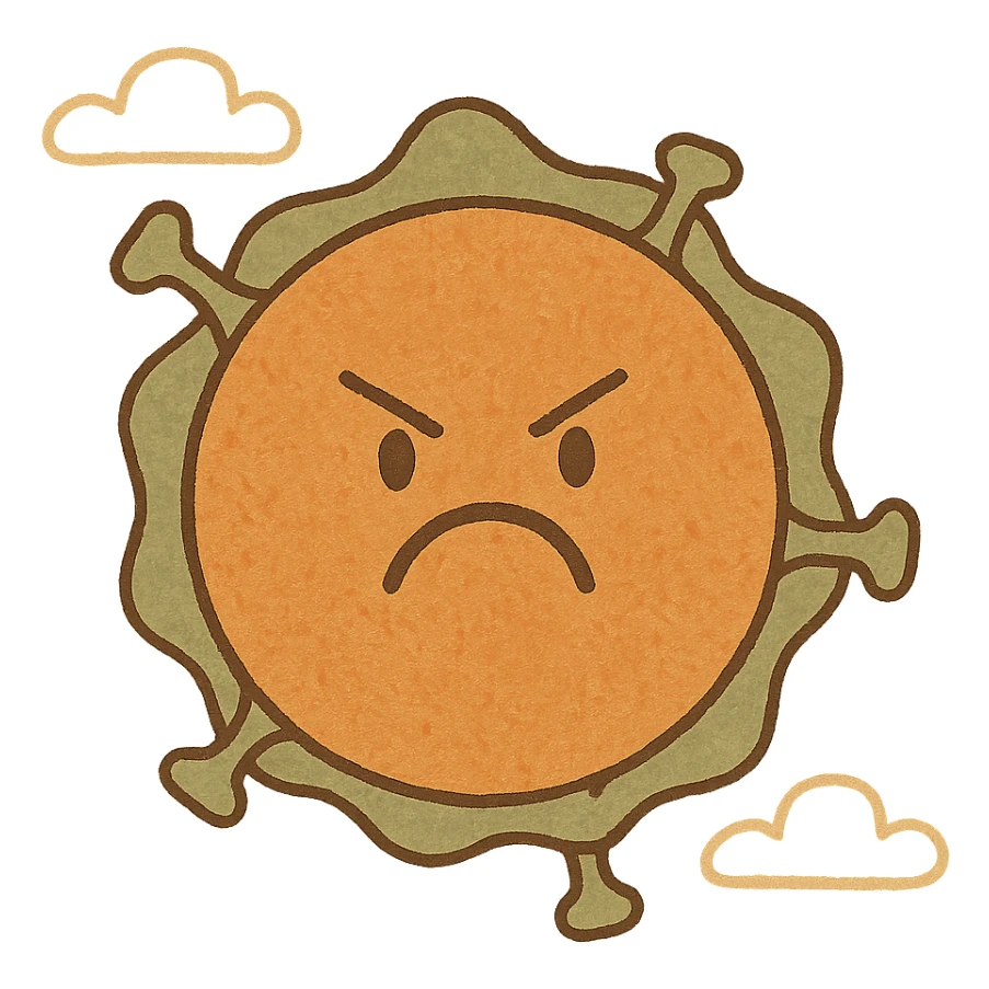 Angry armored cells sticker