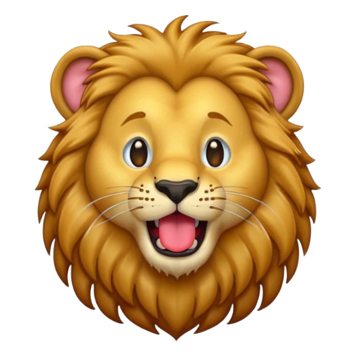 thirsty lion emoji without a body with tongue stuck out sticker