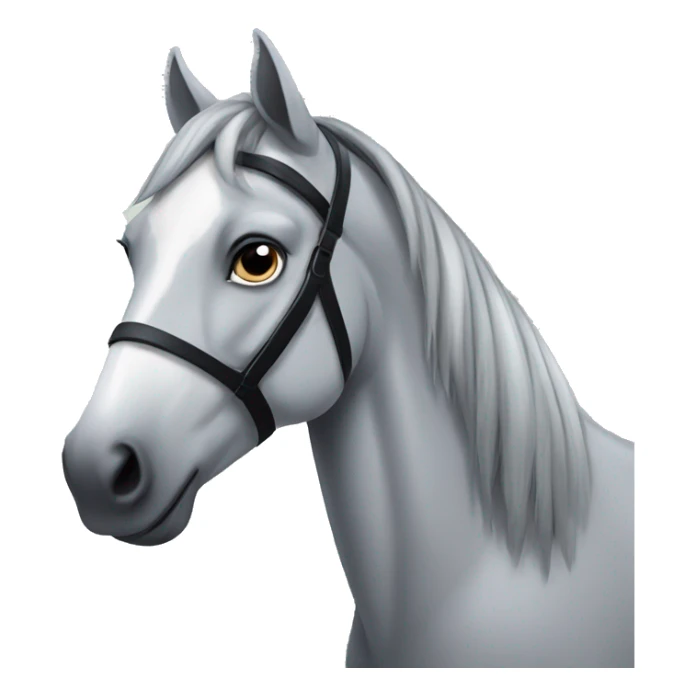 a grey horse with a black mane sticker