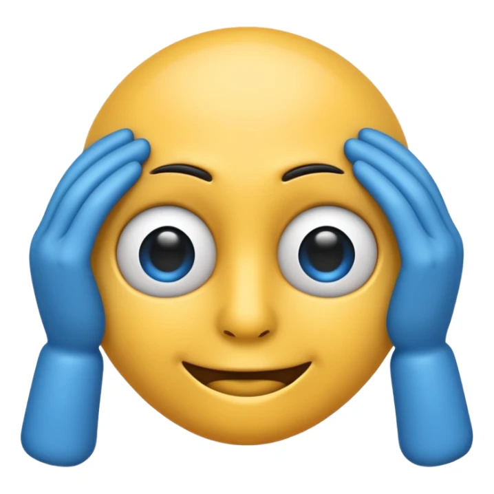 Blue see no evil emoji  sticker