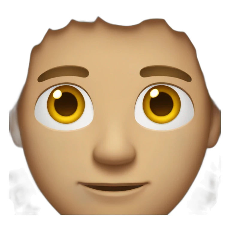 man with small eyes and light brown making llp sticker