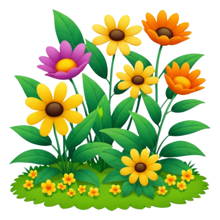 crea un emoji de un jardín sticker