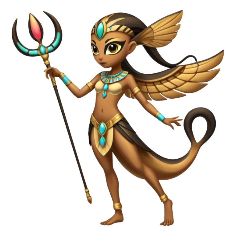 Ancient Egyptian Exotic Colorful Tropical Meloetta-Venom-Heliolisk-Helioptile-fusion, full body, tribal markings  sticker