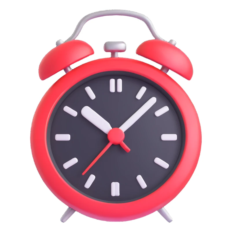 alarm icon in color #edd6a0, 3D style, glossy, realistic, vector icon sticker