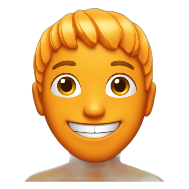 happy orange sticker