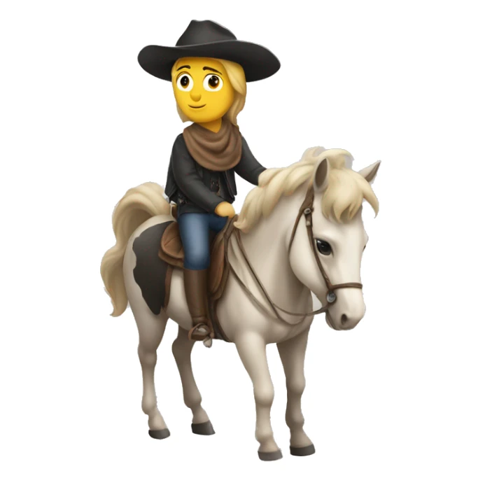 Una persona che monta un cavallo sticker
