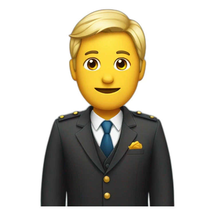 señor con traje con la cara de emoji sticker