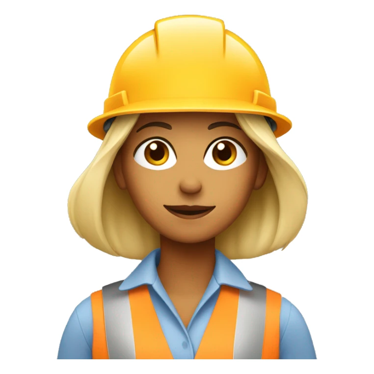 woman engineer wearing safety hat sticker