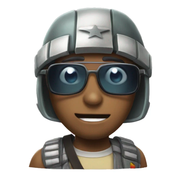 Boba anime with star glasses mad sticker