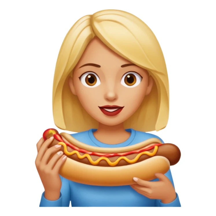 Megan Maroney eating a hotdog sticker