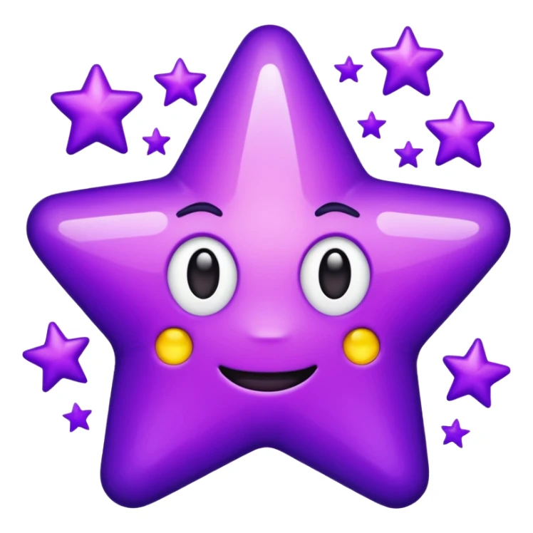 The word "banger" surrounded by purple stars sticker