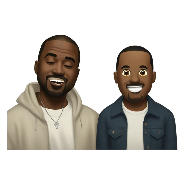 Kanye west laughing at mad kendrick lamar sticker