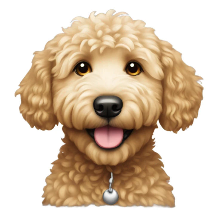 A golden doodle dog celebration  sticker