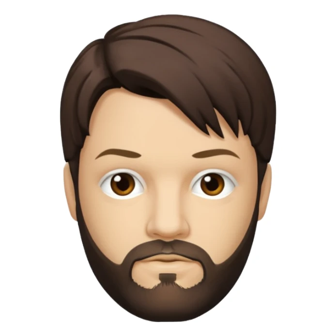 Bam Margera with dark brown hair sticker