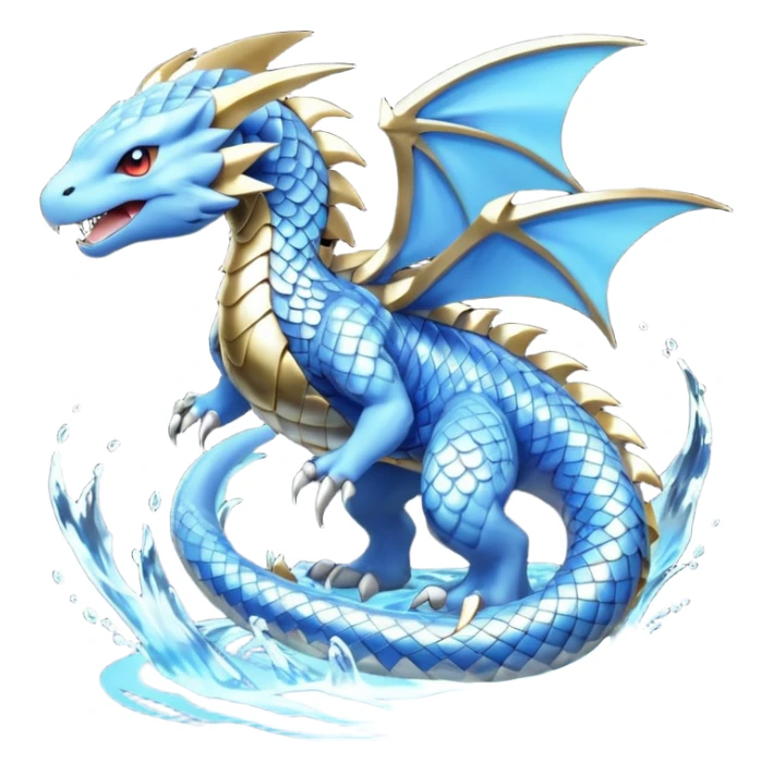 Elemental Water-Electric-Steel-type natural realistic elegant cool handsome beautiful pretty badass Pokémon-Fakémon-creature sticker