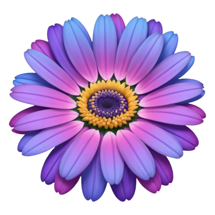 super realistic pink purple and blue transvaal daisy sticker