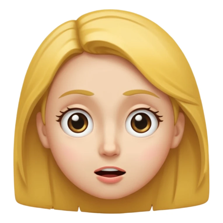 Face looking to the side with wide eyes and low mouth with raised eyebrows (the viral face for this is a bad idea, but we’re totally gonna do it together anyway) make it a girl and make them tilting their head to the side, looking at me with side eyes and mouth closed making a smiling frown face sticker